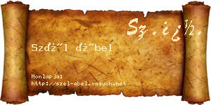 Szél Ábel névjegykártya