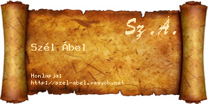 Szél Ábel névjegykártya