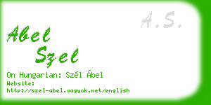 abel szel business card